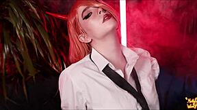 Chainsawman Power and Pochita Cosplay by MollyRedWolf