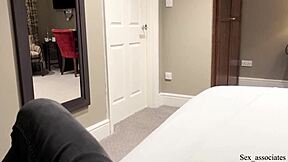 stepmother and son sharing hotel bed for taboo fun