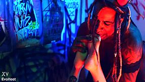 Lesbian Heel Play and Foot Domination with Spitting, Gagging, Choking, and Deepthroat on Natural Tits