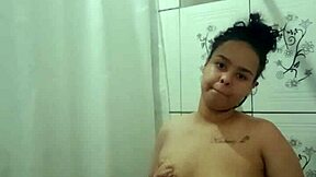 Showering Latina teen fingers herself with pure lust