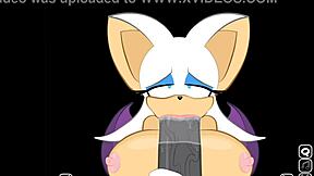 rouge interrupts shadow for a big cock sucking scene