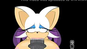 rouge interrupts shadow for a big cock sucking scene