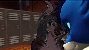 alpha wolf dominates slutty gym girl in vrchat.
