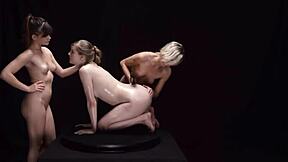 teen 18+ oiled up for hardcore fucking by wild Mormon girls