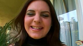 horny brunette fucks a guy with masked lesbians in group action