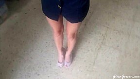 Trip To Barcelona With Skinny Blonde Outdoors