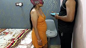 Hot Indian Girl Fucks Hotel Receptionist with Big Tits!