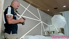 Big Ass Tranny Julia Alves Seduces Photographer Hard