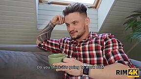 Russian Friends Rim Asses in Intense Threesome