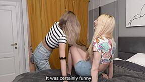 beautiful woman catches panty sniffer and gets fucked in wet pussy with cunilingus