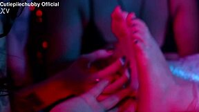 Foot worship and tickling fetish with wax play on bratty girls!