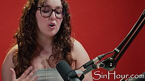 cute brunette nerd leana lovings in casting interview