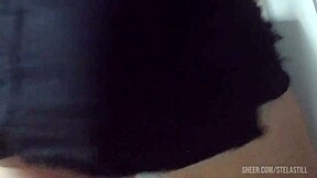 Mature Blonde with Big Pussy Lips and Small Cock