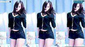 Specific Cute Korean Girl Dancing in a Captivating Performance