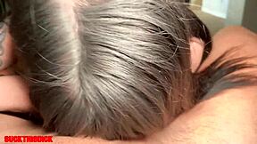 Hot chicks sucking dick with cum dripping in mouth feels unreal