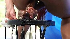 Watch This Red Thick Bitch Bounce and Squirt on Her Favorite Dildo! Female Ejaculation Explosion.