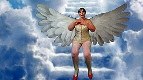 granny carmen angels gets double fucked with heavenly cum and creampie