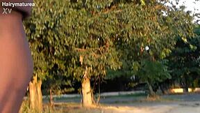 Hairy Mature Flashing Pussy In Transparent Public!