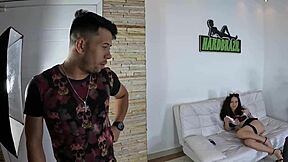 Laurinha Alice takes on a 10 000 challenge with a giant dildo in homemade lingerie action. What a wild ride!