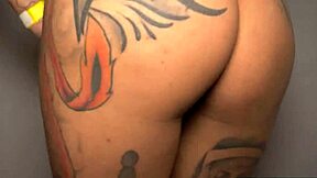 Half Asian Everylin Flaunts Tattoos During Hot Action