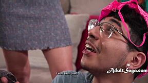 Serial panty sniffer gets his fix from a mob of milfs