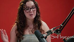 cute brunette nerd leana lovings in casting interview