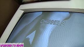 annika adams intensely throats monster white cock at gloryhole pov