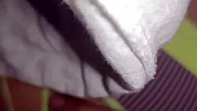 Neighbor's wife forces hard fuck in shorts