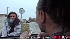 Vanessa Decker Hops On Breedbus Threesome!