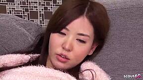 Hey, Watch This Petite Japanese Step-Daughter Dominate! She Seduces Step-Mom's Guy for Uncensored Licking!