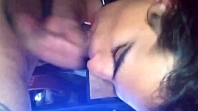 mi slave favorita performs deepthroat and i cum on her face