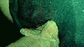 horny juice shoots through torn pants hole