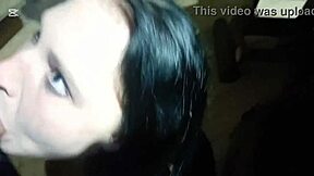 Beautiful cute girl with big tits sucks cock