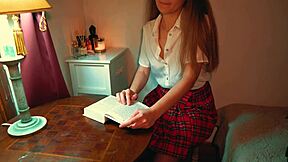 milf masturbates shaved pussy to orgasm with vibrator in homemade solo