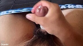 Japanese Amateur Goes Wild in Solo Condom Play