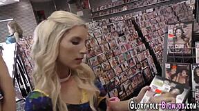 Gloryhole Teen 18+ Swaps Jizz While Sucking Black Cock in Wild Group