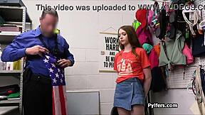 Teen Hottie Deep Throats Officer After Flag Theft in Office