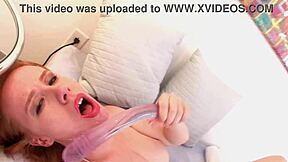 Kierra Wilde takes huge cock in POV deepthroat facefuck and swallows cum