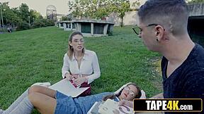 Ugly Nerd Enjoys Intense Rimjob from Stunning Russian Teen Co-Ed