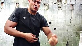 Yuri gaucho bodybuilder gets horny and unloads cumload