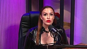 the redhead milf queen domme teasing in latex