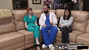 wow, freshman Ditria Rose gets a wild Hitachi orgasm with pierced nipples up close!