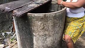 Her big natural tits drive me crazy during anal quickie outdoors.