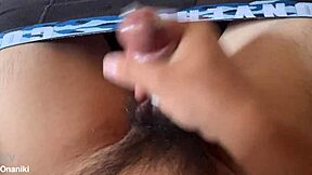 Japanese Amateur Goes Wild in Solo Condom Play