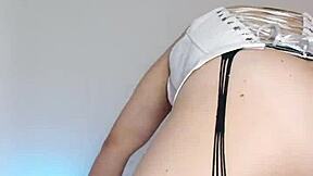 Wife's friend masturbates secretly for me