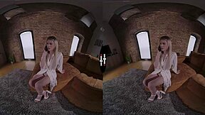 I, uh, can't believe this wedding night with the bride's shaved pussy and blowjob in dark room vr. It's so intense.