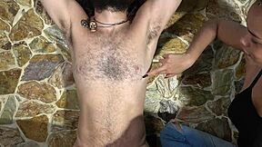 i'm scratching his hairy back lovingly