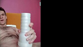 pretty boy uses toy in dorm