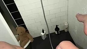 Arab young escort with perfect body masturbates tight pussy in shower