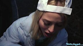 Public Agent bangs 18-year-old blonde waitress in wild taco parody